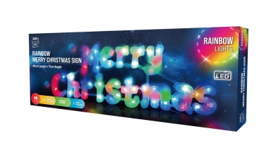 Led Merry Christmas Sign Cols Changing