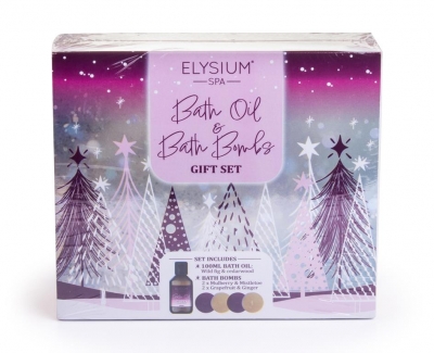 Bath Oil & Bath Bomb Set Fig & Cedar Wood