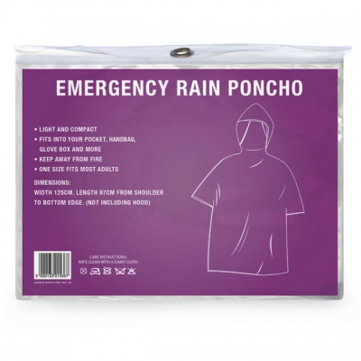 Emergency Pocket Rain Poncho