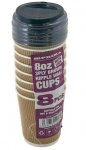 Ripple Wall Cup with lid (Brown) 8Oz 8PC