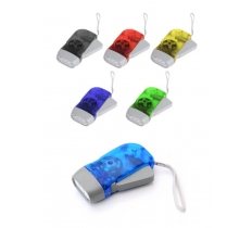 Hand Operated Mini Torch (10cm) 5 Assorted Colours