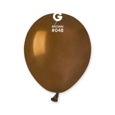 Gemar 5" Pack 50 Latex Balloons Brown #048