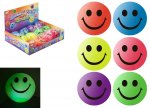 Light Up Happy Face Bouncy Ball 5.5cm 6 Assorted