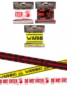 Halloween Warning Tape (6.1m x 7cm) 3 Assorted Designs