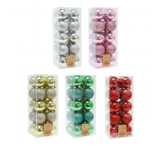 Baubles 60mm 20 Pack ( Assorted Colours )