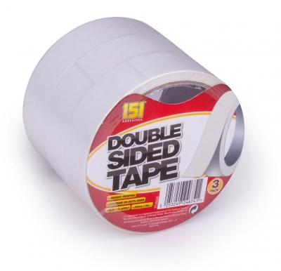 Double Sided Tape 3 Pack 8M x 24Mm x 0.15Mm