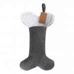 Deluxe Plush Charcoal Bones Stocking 40cm X 25cm