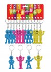 Colourful 5.5cm Smiling People Keychain X 12 ( 20p Each )