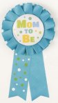 Mom To Be Award Badge Blue