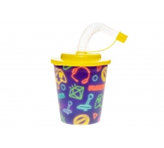 3D Cup W Straw & Lid Gamer