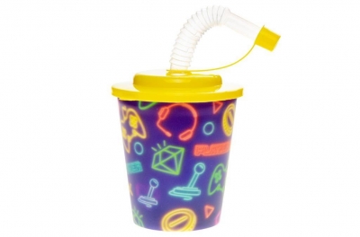 3D Cup W Straw & Lid Gamer