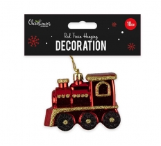 Red Train Hanging Decoration 10cm