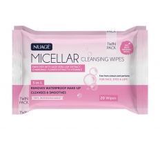NUAGE 3-IN-1 MICELLAR CLEANSING WIPES 2 X 20PK