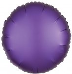 Amscan Silk Lustre Purple Circle Standard Foil Balloons