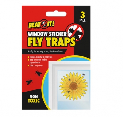 Window Sticker Fly Traps - 3 Pack