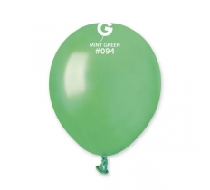 Gemar 5" Pack 50 Latex Balloons Metallic Mint Green #094