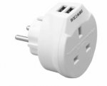 1 Way Euro Travel Adaptor 2USB 5v