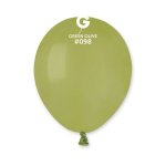 Gemar 5" Pack 50 Latex Balloons Green Olive #098