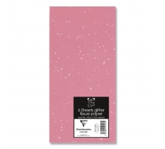 Glitter Tissue Baby Pink 6 Sheets