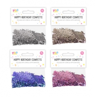 Metallic Happy Birthday Confetti