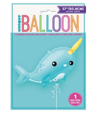 Giant Narwhal Foil Balloon