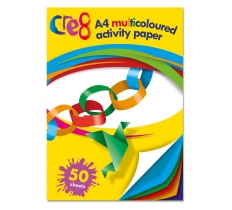 A4 Multi-coloured Activity Paper, 50 sheets