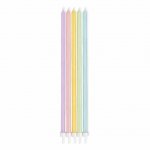 Pastel Skinny Candles 16cm 10pack