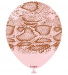 Kalisan 12" Safari Snake Macaron Pink Latex Balloons 25 Pack