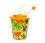 3D Cup W Straw & Lid Dino