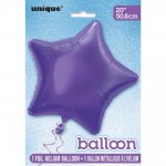 Solid Star Foil Balloon 20" Deep Purple