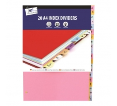 Tallon 20 A-Z A4 Index Dividers Card