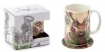 Wild Stag Christmas Porcelain Mug & Coaster Set