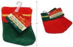 Mini Felt Stocking With Gold Trim 7" 4 Pack