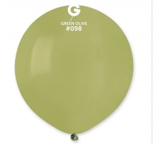 Gemar 19" Pack Of 25 Latex Balloons Green Olive #098