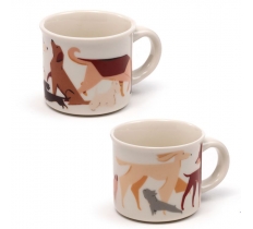 Barks Dog Set of 2 Porcelain Espresso Cups