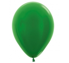 Metallic Solid Green 5" Latex Balloons 13cm 100 Pack