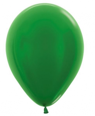 Metallic Solid Green 5" Latex Balloons 13cm 100 Pack