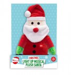 Light Up Musical Plush Santa 37cm x 25cm