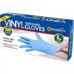 Blue Vinyl Powder Free Gloves - Large