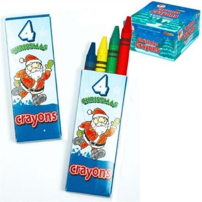 CHRISTMAS CRAYON SET 4 PACK X 100 ( 11p EACH )