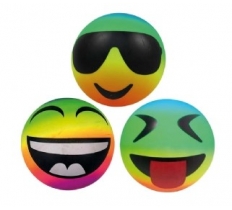 Neon Smiley Face PVC Ball 9"