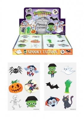 Mini Halloween 4cm Tattoos X 96 ( 9p Each )