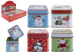 Square Christmas Tin Box 7.5cm