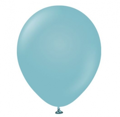 Kalisan 12" Retro Blue Glass Latex Balloons 100 Pack