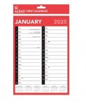 2025 Red & Black A3 Easy View Calendar