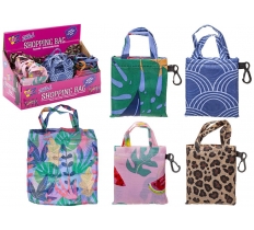 Patterned Folded Shopping Bags 4 Assorted