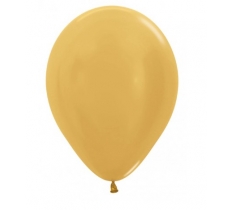 Sempertex 12" Metallic Gold Latex Balloons 50 Pack