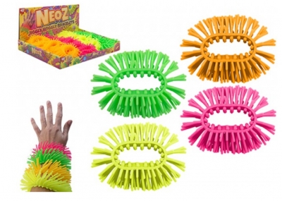 Neon Jiggly Wiggly Bracelets 10cm 4 Assorted