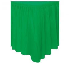 Emerald Green Solid Plastic Table Skirt 29"X14Ft