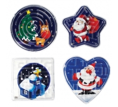 Assorted Christmas 6cm Maze Puzzle x 108 ( 14p Each )